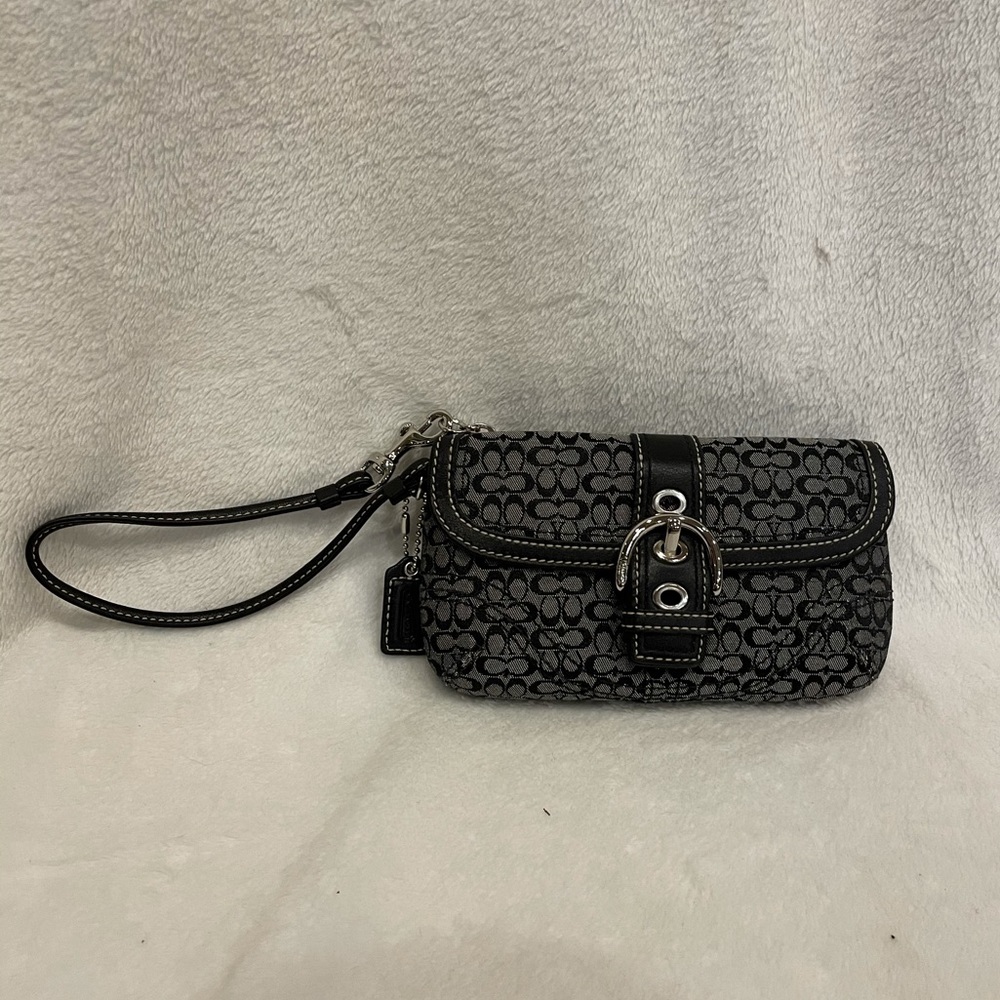 Black coach wallet purse